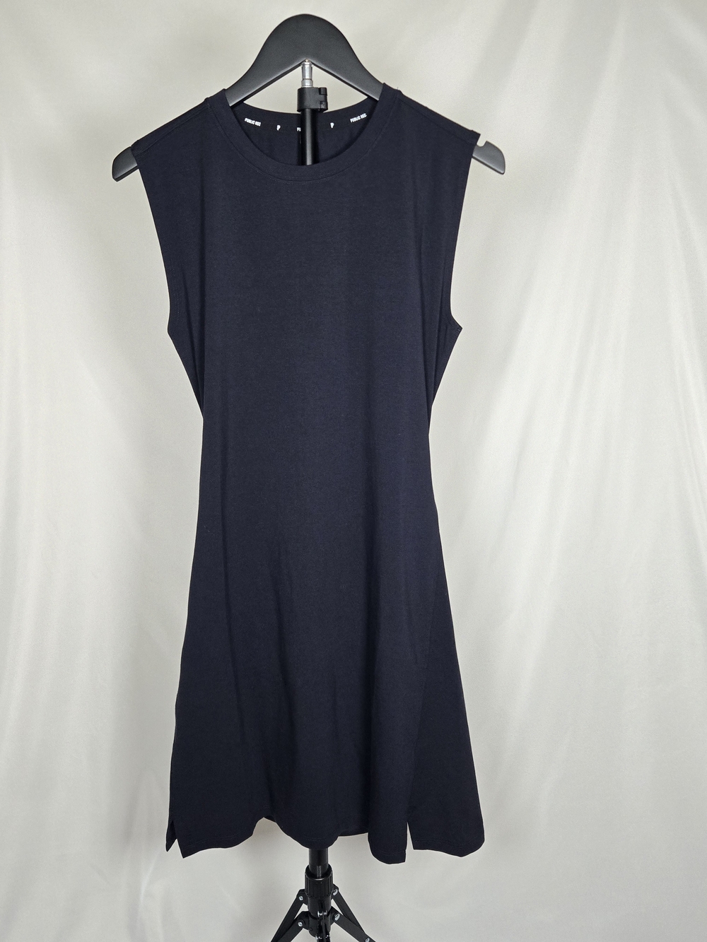 Public Rec Sleeveless Black Knit Shift Dress